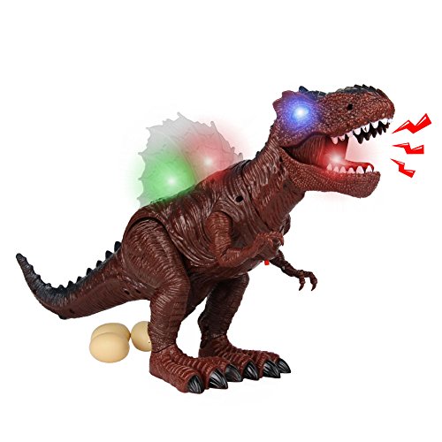 Giocattoli Di Dinosauro T Rex Tirannosauro Rex Con Uovo E Suono Modello Camminate Dinosauro Marrone 0