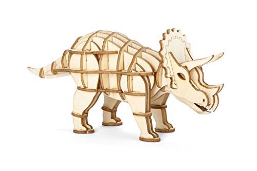 Kikkerland Triceratops 3d Wooden Puzzle Gg122 0