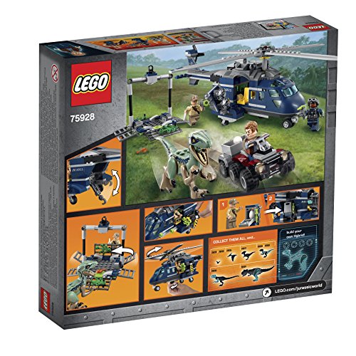 Lego Jurassic World Set Mattoncini Inseguimento Sullelicottero Di Blue 75928 0 2