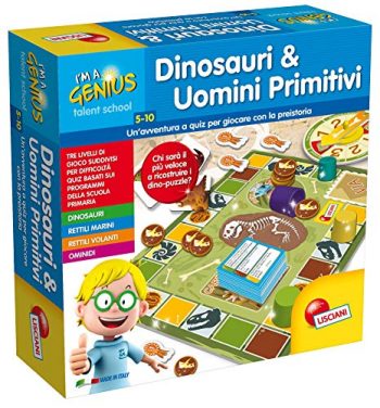 Dinosauri Rettili e Uomini Primitivi Lisciani 48922 I'm Genius Gioco Quiz Scuola 
