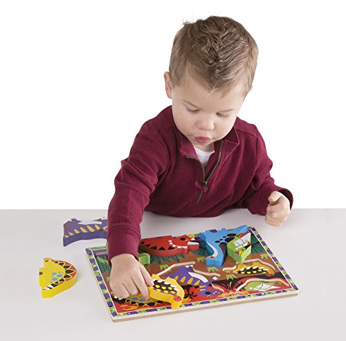 Melissa And Doug Puzzle In Legno Chunky Dinosauri 0 1