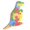 Wooden Cut Dinosaur Puzzle With Numbners 0