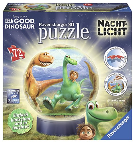 Ravensburger 12167 Puzzle 3d The Good Dinosaur 72 Parti Puzzle 3d Ball Luce Di Notte 0