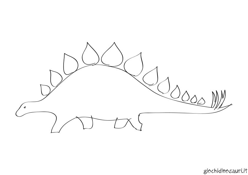 Stegosauro Con Aculei Da Colorare