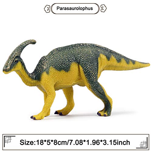 Flormoon Dinosauri Giocattoli Realistico Parasaurolophus Dinosaur Figure Di Dinosauri In Plastica Decorazioni Per Torte Feste Di Compleanno Giocattolo Per Scuola Sul Per Bambiniciano Blu E Giallo 0 1