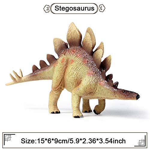 Flormoon Dinosauri Giocattoli Realistico Stegosauro Dinosaur Figure Di Dinosauri In Plastica Decorazioni Per Torte Feste Di Compleanno Giocattolo Per La Scuola Sul Retro Per Bambinigiallo 0 0