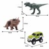 Deao Giostre Nel Parco Giurassico Circuito Delle Auto Mondo Dei Dinosauri Set Include Tracce Flessibili Veicolo Dinosauri E Accessori 0 5