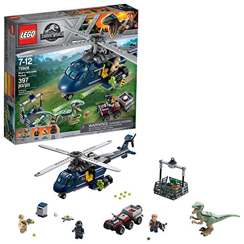 Lego Jurassic World La Poursuite En Helicoptere De Blue 75928 397 Pieces 0