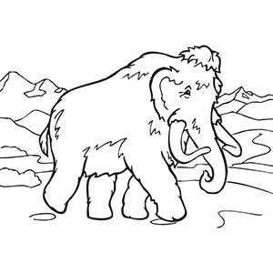 Mammut da colorare