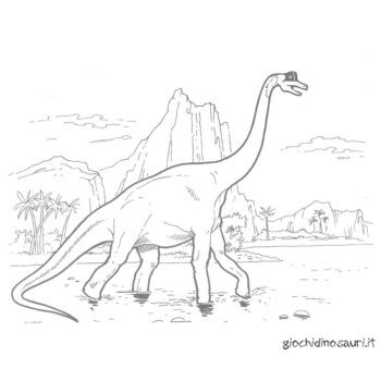 Brachiosauro Disegno Da Colorare Cover